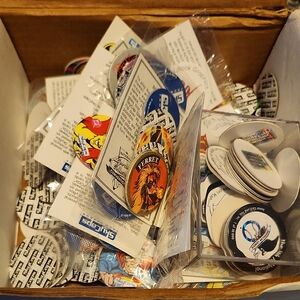 Bundle Assortment Of Vintage Pogs Superman, Batman, Jurassic Park, Many More